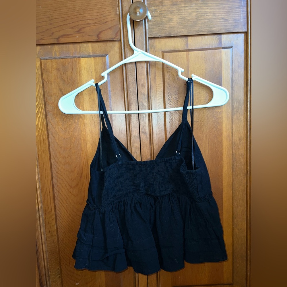 Altar’d State Ruffle Black Tank Top - Picture 2 of 3